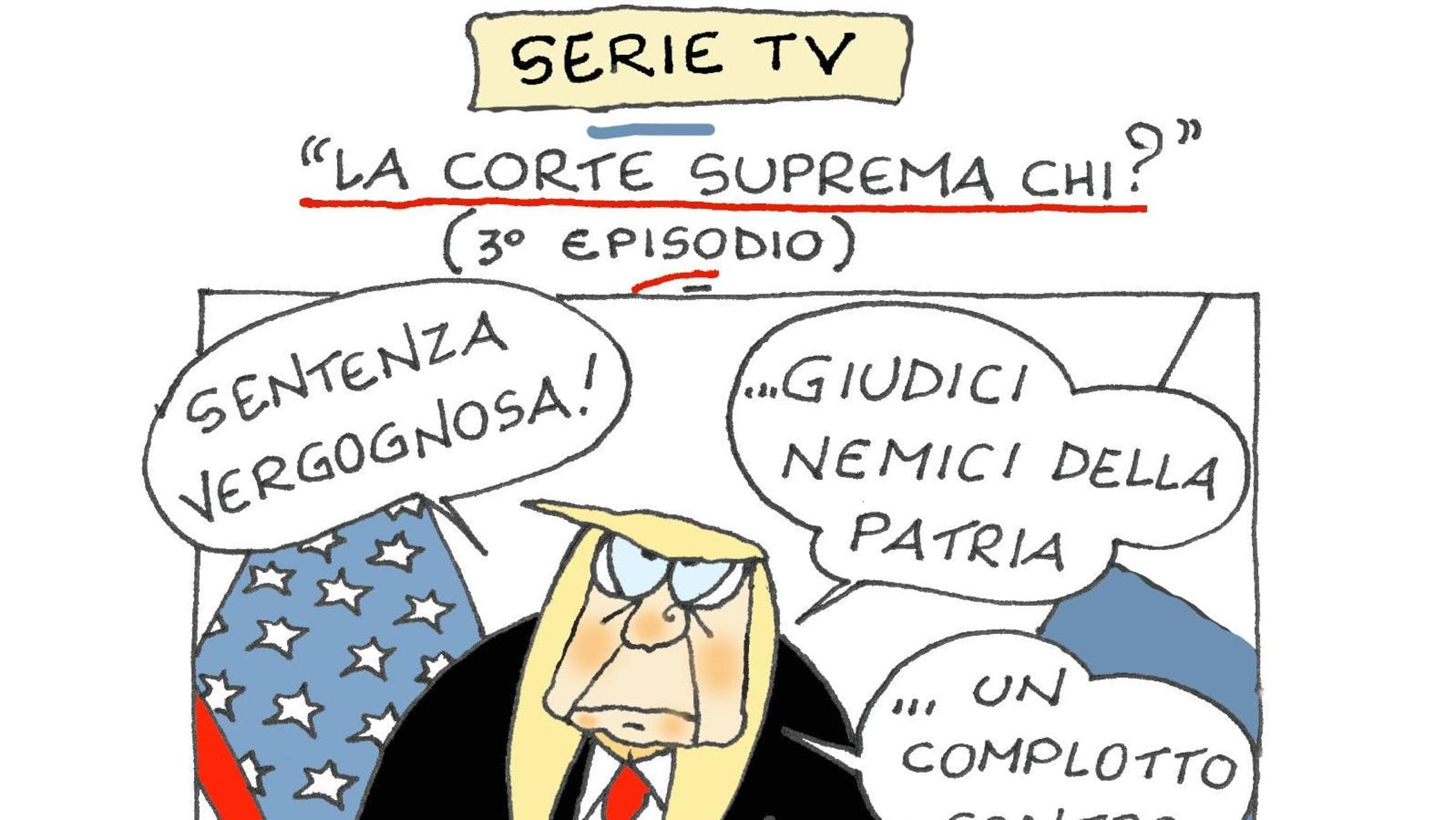 Ellekappa colpisce ancora: Trump nel mirino della satira italiana